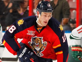 Shawn Matthias of the Florida Panthers of the Minnesota Wild at the BB&T Center on October 19, 2013 in Sunrise, Fla.