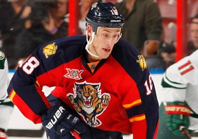 Shawn Matthias of the Florida Panthers of the Minnesota Wild at the BB&T Center on October 19, 2013 in Sunrise, Fla.
