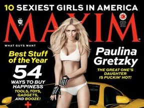 Paulina Gretzky is Maxim's cover girl in December