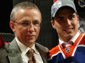 Igor Larionov, left, and his client Nail Yakupov at the 2012 NHL Entry Draft in Pittsburgh.