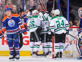 This familiar scene features Jeff Petry, Devan Dubnyk and dejected Oilers fans watching yet another opposition goal celebration at Rexall Place.