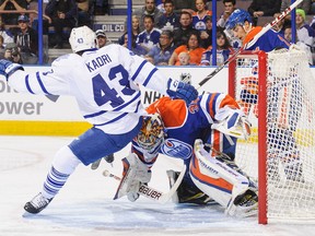 Richard Bachman got a taste -- or at least a whiff -- of NHL action between stints in Oklahoma City. Let's just say the Oilers' crease is not for the faint of heart.