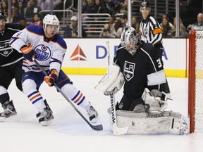 WHL grad Martin Jones made his poresence felt with a 3-0 shutout win over Oilers in Los Angeles on Tuesday.