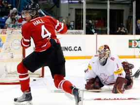 Taylor Hall scores for Canada.