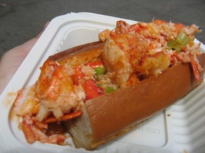 Lobster roll at Sam's Chowdermobile in San Francisco