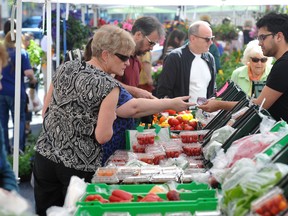 The Downtown Farmer's Market in the summer of 2013. Photo by John Lucas/Edmonton Journal