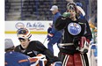 Some interesting happenings in Edmonton Oilers' goal crease while awaiting the arrival of Viktor Fasth. One day after Ben Scrivens and Kurtis Mucha became the first Oilers duo in franchise history who both hail from the Capital Region, Scrivens found himself sharing a practice with another area native, Canadian Olympian Shannon Szabados.