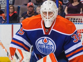 Edmonton Oilers goalie Viktor Fasth.