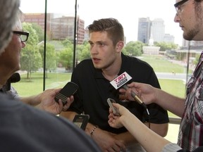 Leon Draisaitl attends the 2014 NHL Draft - Top Prospects Media Availability event at The National Constitution Center in Philadelphia . (Photo: Mitchell Leff, Getty Images)