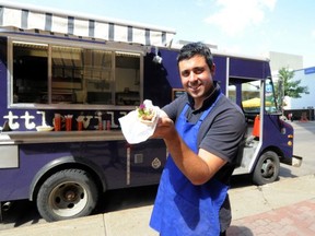 Theo Psalios owns Little Village Food Truck, specializing in Greek street food.