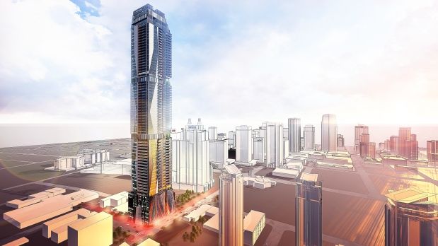 The Edmontonian, a 276-metre office-condo-hotel at 10525 101st St. will be a staggering 71 storeys, or 276 metres high.