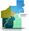 There are five police divisions in Edmonton: north, west, southwest, southeast and downtown.