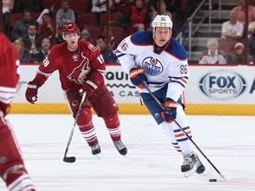 Niki Nikitin in action against Arizona Coyotes in recent NHL action.