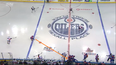 Wide open spaces in the neutral zone as Edmonton Oilers botch another line change. Seconds later the puck was in the back of Oilers' net.