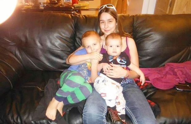 Christine Michaud and her nephew Trent, right, were killed in a highway crash near Slave Lake in 2013. Owen, left, was injured by survived.