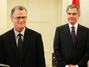 Alberta Education Minister Gordon Dirks is sworn in at Government House in Edmonton on Monday Sept. 15, 2014.