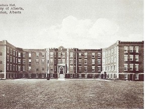 Assiniboia Hall men’s residence on the University of Alberta campus was the site of initiation hazing that prompted one student’s father to successfully sue the University of Alberta in 1933. The case led the university to abolish freshman initiation.