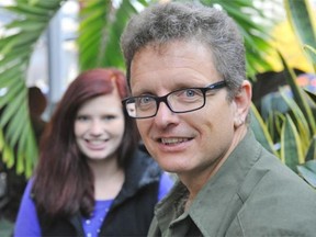 Author Peter Midgley with his daughter Sinead, whom he took to Namibia on a trip to dig for family roots