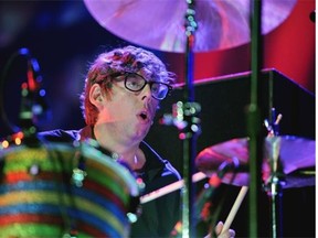 Black Keys drummer Patrick Carney performs at Rexall Place earlier this week. The new downtown arena is expected to attract the bigger touring acts once it opens.