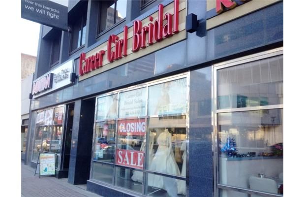 Bridal shop closing down cheap sale