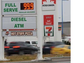 Gas prices have dipped below a dollar to about a 10 month low in Edmonton, Oct. 29, 2014.