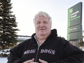 Business owner Mark Browning in front of his TD branch in Sherwood Park on Monday Dec. 8, 2014.