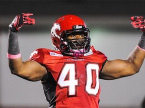 Calgary Stampeders defensive lineman Shawn Lemon is the team’s top defensive player nominee a year and a half after the Edmonton Eskimos released him outright.