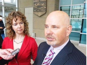 Shannon Prithipaul (left), president of the Edmonton-based Criminal Trial Lawyers Association, and Ian Savage, president of the Criminal Defence Lawyers Association from Calgary, have written a letter calling on Justice Minister Jonathan Denis to resign.