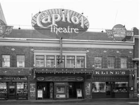 The Capitol Theatre on Jasper Avenue was one of seven theatres to start showing movies on Sunday in 1969 after city council passed a bylaw permitting Sunday entertainment. (JEWISH ARCHIVES AND HISTORICAL SOCIETY OF EDMONTON AND NORTHERN ALBERTA)