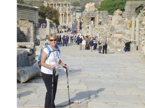 Commercial and corporate lawyer Carole Hunt visits the ancient city of Ephesus, Turkey. Hunt died Sept. 26, 2014, of breast cancer.