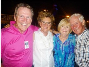 Dave Mowat, president of ATB Financial, and his wife Sandy (left) enjoying the Edmonton International Fringe Theatrre Festival with Telus’s Bob Westbury and his wife Marilyn.