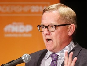 David Eggen participates in an NDP leadership debate in Calgary. Eggen was first to declare his candidacy for the New Democrat leadership.
