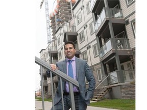 Raj Dhunna, chief operating officer of Regency Developments, at the Edgewater condo project on Jasper East (at 85th Street) in Edmonton on Oct. 31, 2013.