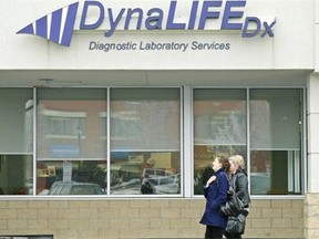 A DynaLIFE lab in Edmonton for a Jodie Sinnema story.