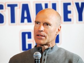 Edmonton Oilers lunch/hot stove with Mark Messier and Oilers radio host Jack Michaels in the Alberta Room of the Westin Hotel on Sept. 9, 2014.
