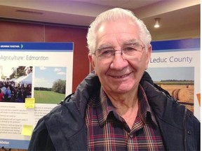 Leduc County resident Harvey Schneider attended an open house in Leduc on Nov. 17, 2014, regarding Edmonton’s proposed annexation to the south.