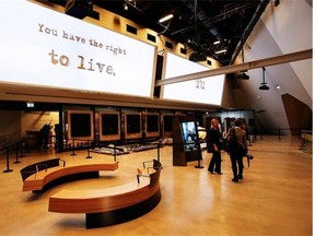 An exhibit at the Canadian Museum For Human Rights in Winnipeg is shown during a media tour on Tuesday, Sept.16, 2014.