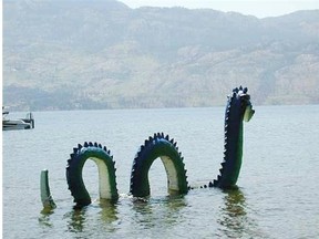 Fabled sea serpent Ogopogo, believed to live in Lake Okanagan, B.C., apparently took an Alberta holiday in 1942.