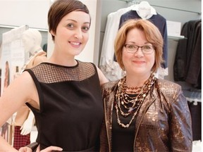 Fashion blogger Janis Galloway, left, with Sue Heuman