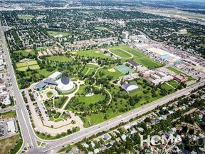 Artist’s rendering of the proposed new Coronation Community Recreation Centre and velodrome.