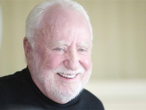 Former Edmonton Oilers owner Peter Pocklington smiles during an interview at the Westin hotel in Edmonton on Oct. 8, 2014. Pocklington is in Edmonton for the 1984 Stanley Cup reunion celebration.