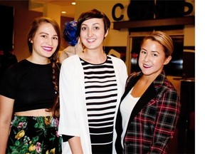 From left, Sandy Joe Karpetz, Janis Galloway and Lyndsey Forest at Western Canada Fashion Week in 2014