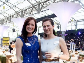 Rebecca Grant, right, seen here at the Harvest Gala in September, recently scored  three medals at the International Chocolate Awards.