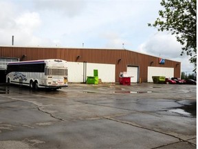 The Greyhound maintenance garage at 12521 123rd St. Greyhound was looking at this site as a possible new location for downtown bus depot, but city councillors turned down the rezoning request on Monday, Nov. 3.