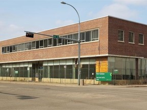 The Healy Ford building, on the west edge of the historic warehouse district.