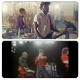 Screen captures of Turn Me Loose videos for k-os (above) and Loverboy (below).