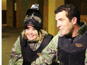 Jann Arden and Rick Mercer were at the Edmonton Paintball Centre Sept. 8, 2014 to do some filming for the Rick Mercer Report.