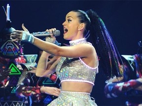 Katy Perry performs at Edmonton’s Rexall Place as part of her Prismatic World Tour on Aug. 31, 2014.