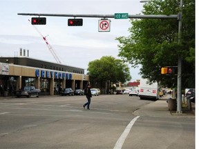 The Katz Group wants to turn this block — 103rd Street between 103rd Avenue and 104th Avenue — into a combined pedestrian-car street similar to Rice Howard Way.