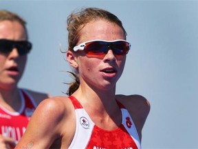 Kirsten Sweetland of Victoria won a Commonwealth Games silver medal in the women’s triathlon at Strathclyde Country Park in Glasgow, Scotland, on July 24, 2014.